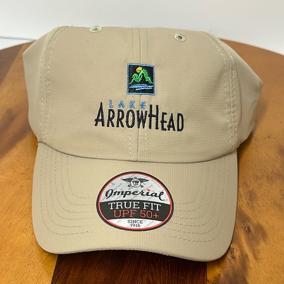Mens Tan Lake Arrowhead Imperial true fit Golf Hat with a UPF 50+. New With Tags - Picture 1 of 8